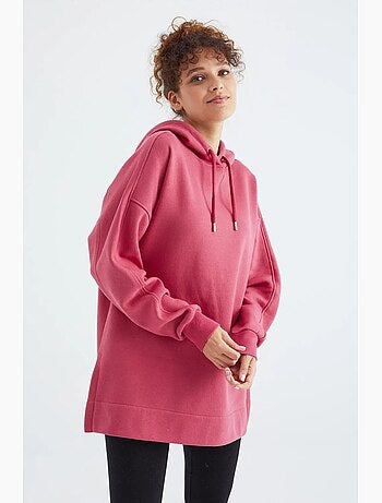 Felpa oversize con tasca tommy