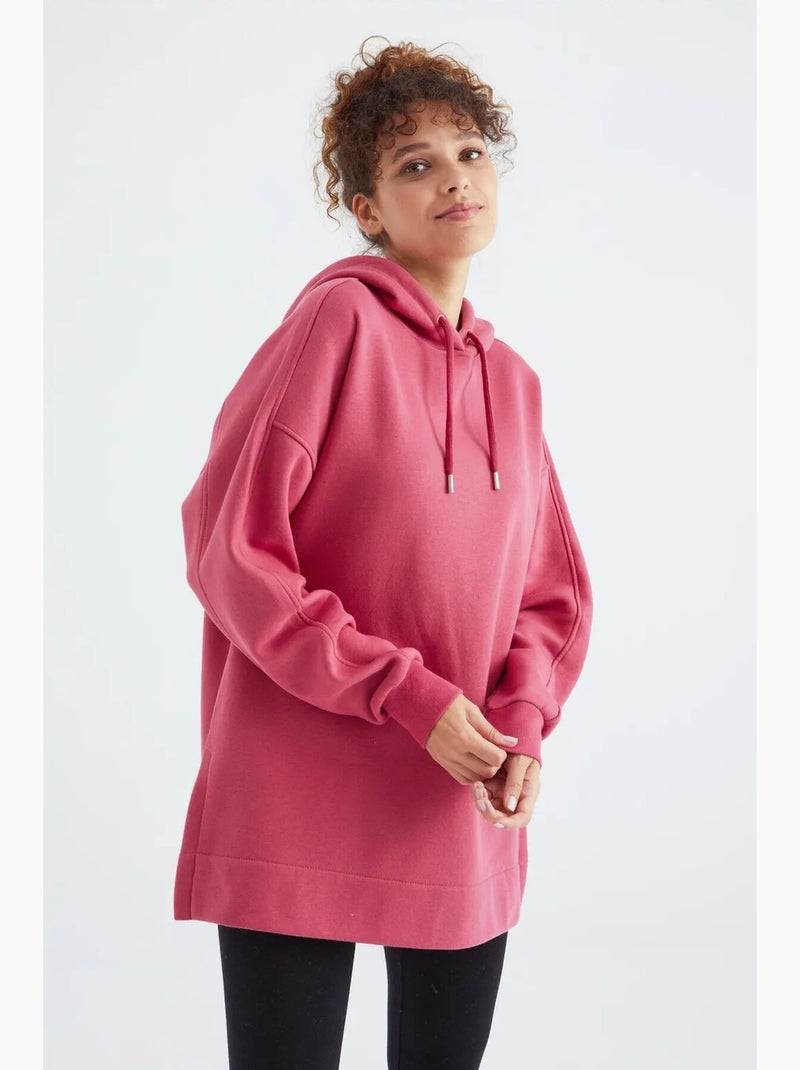 Felpa oversize con tasca tommy Magenta - Kiabi