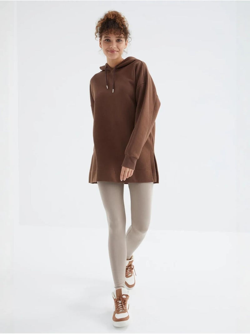 Felpa oversize con tasca tommy Marrone - Kiabi