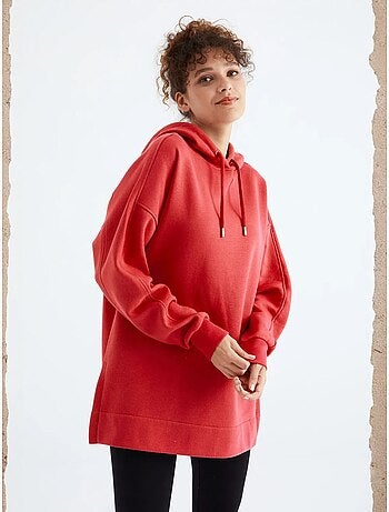 Felpa oversize con tasca tommy