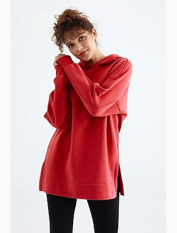 Felpa oversize con tasca tommy