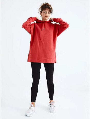 Felpa oversize con tasca tommy