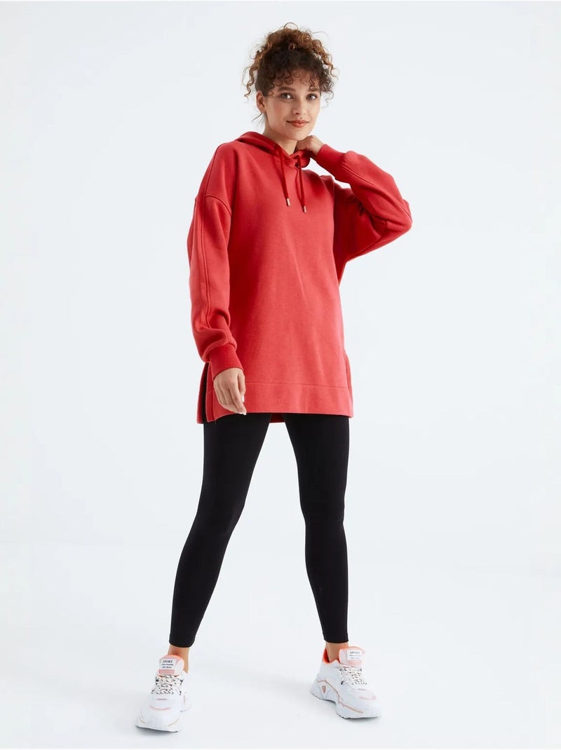 Felpa oversize con tasca tommy Rosso - Kiabi