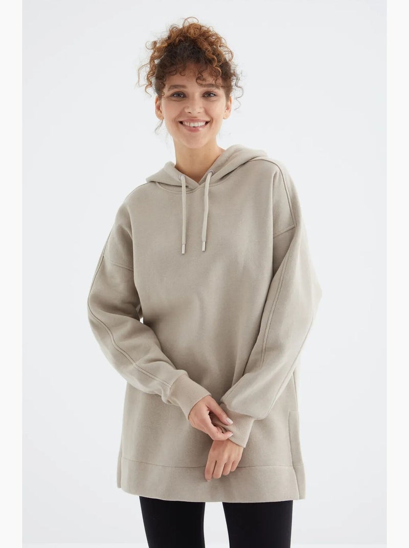 Felpa oversize con tasca tommy Sabbia - Kiabi