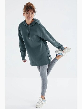 Felpa oversize con tasca tommy