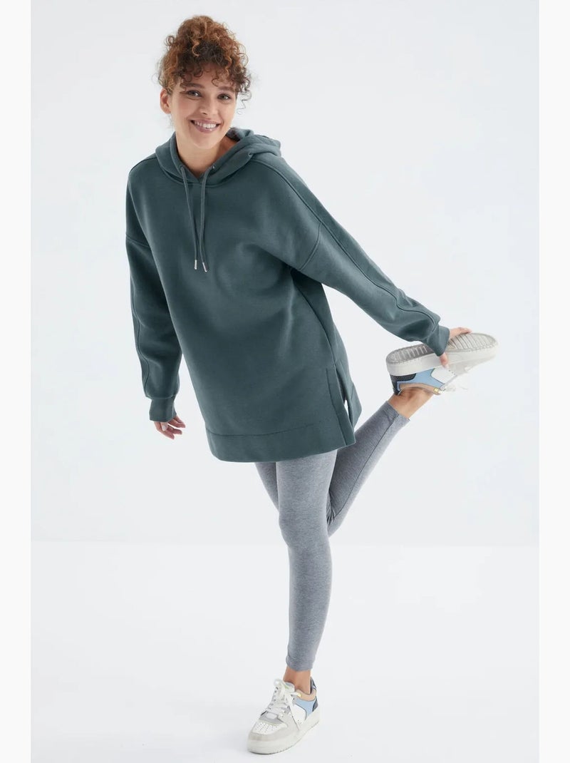 Felpa oversize con tasca tommy Verde bottiglia - Kiabi