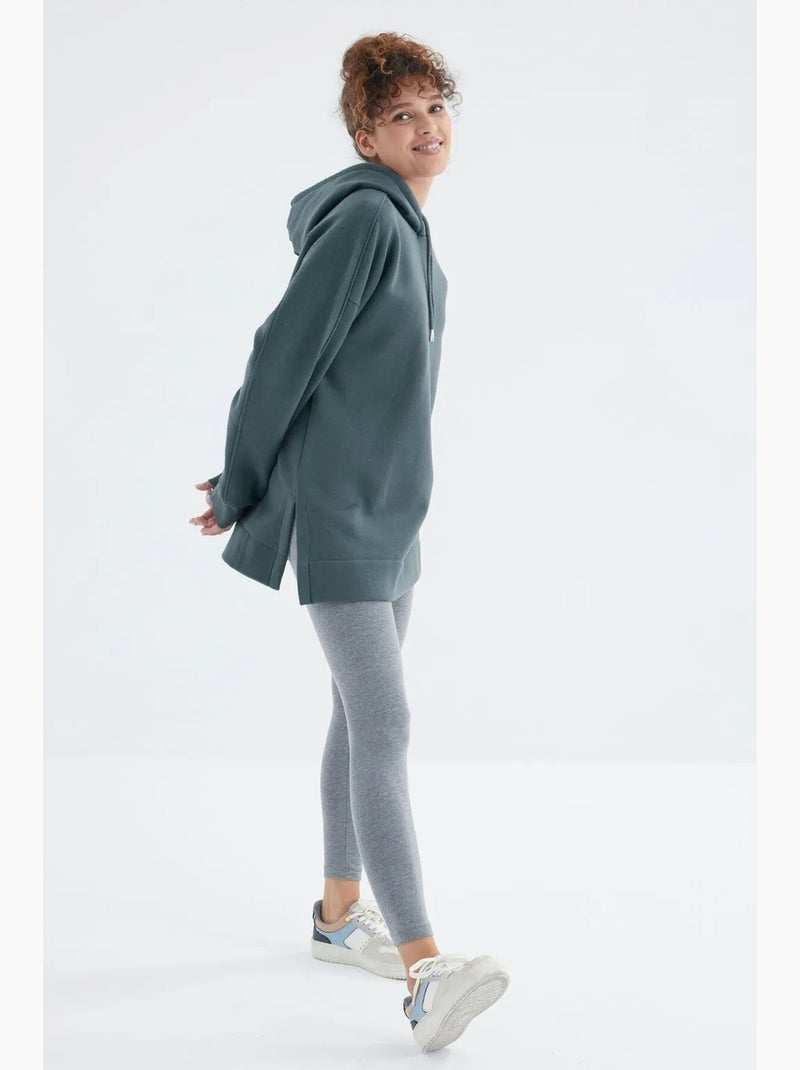 Felpa oversize con tasca tommy Verde bottiglia - Kiabi