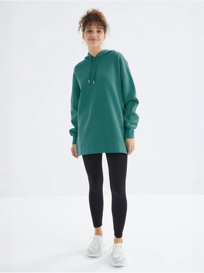 Felpa oversize con tasca tommy Verde smeraldo - Kiabi
