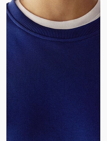 Felpa oversize da donna con girocollo penti
