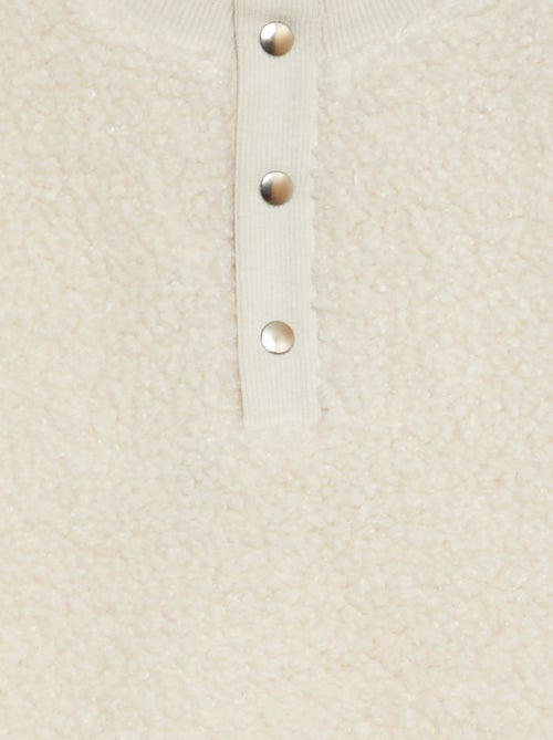 Felpa oversize effetto effetto montone - Kiabi