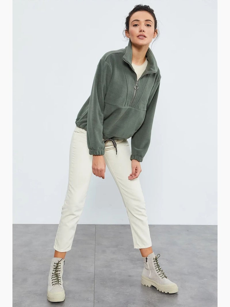 Felpa oversize in peluche con mezza zip tommy Cachi - Kiabi