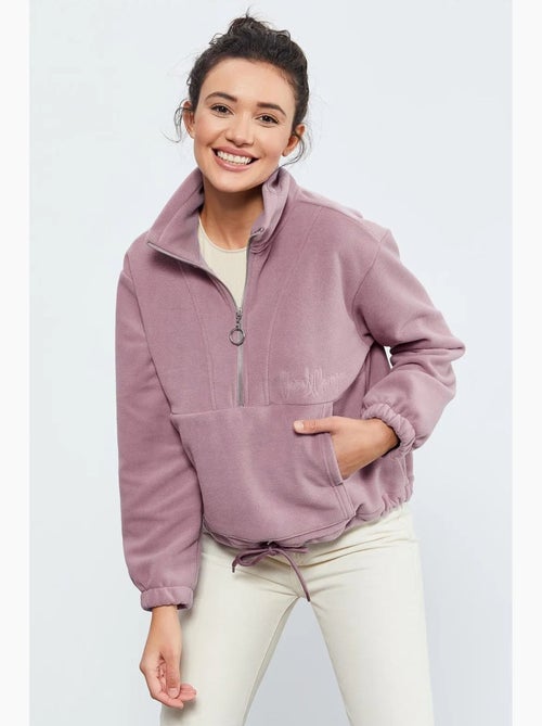 Felpa oversize in peluche con mezza zip tommy - Kiabi Felpa oversize in peluche con mezza zip tommy - Kiabi