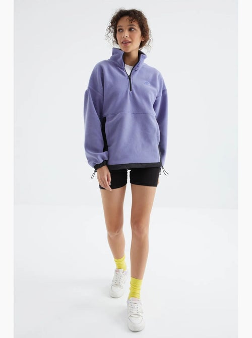 Felpa oversize in plush con mezza zip tommy - Kiabi Felpa oversize in plush con mezza zip tommy - Kiabi