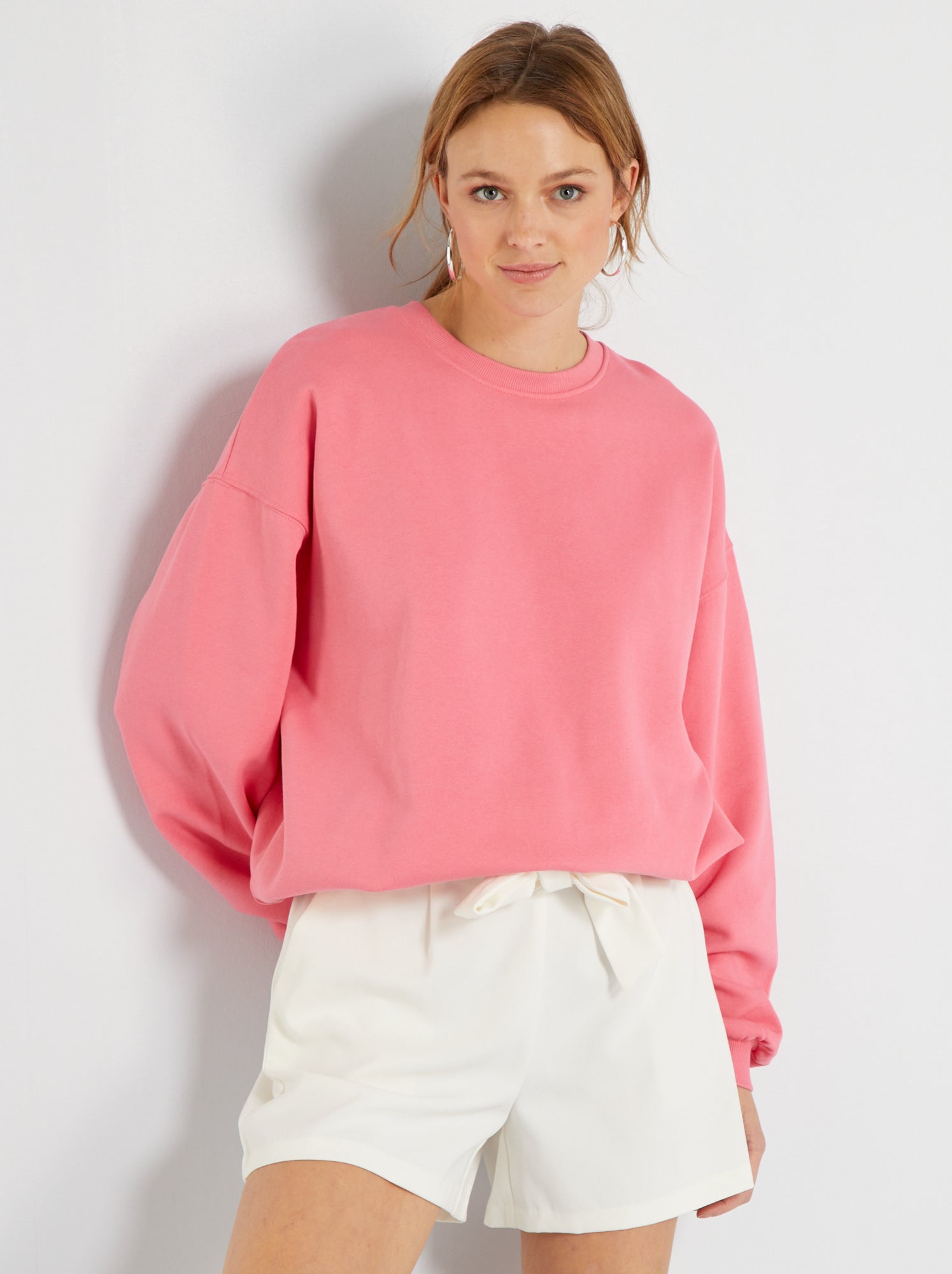 Felpa oversize rosa hotsell