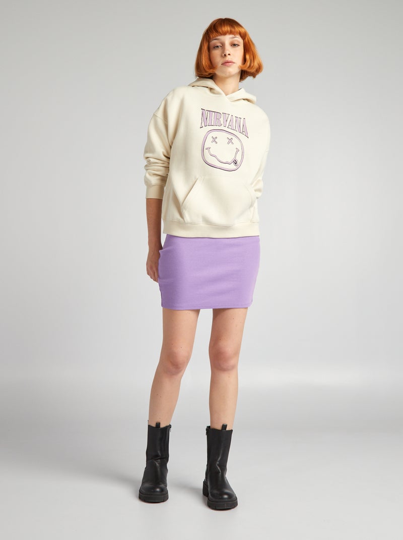 Felpa oversize 'Nirvana' BIANCO - Kiabi