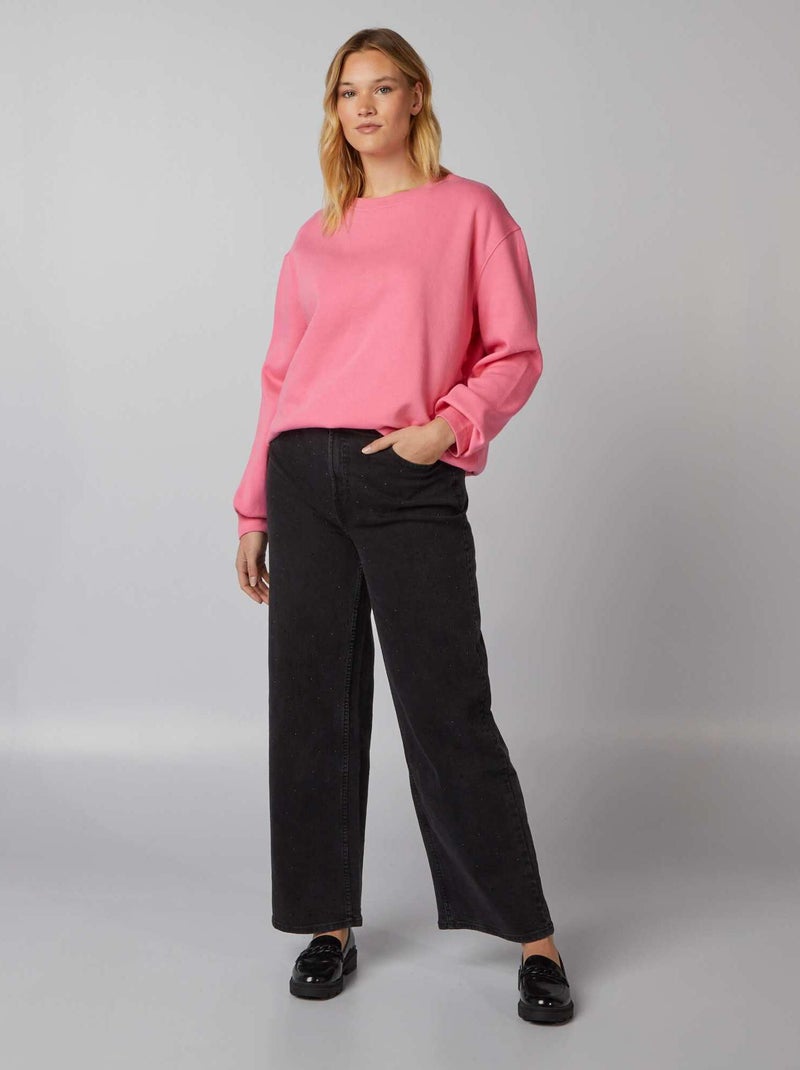 Felpa oversize rosa - Kiabi