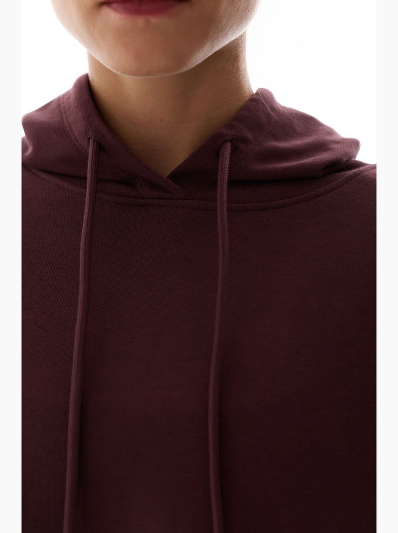 Felpa oversize semplice a maniche lunghe penti Rosso bordeaux - Kiabi