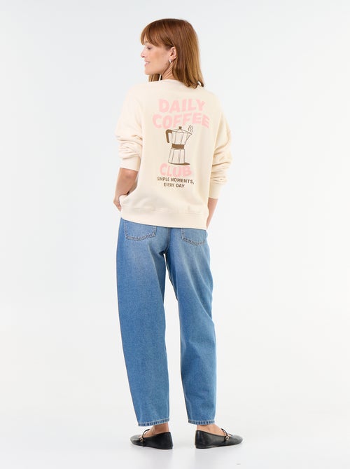 Felpa oversize stampata - Kiabi
