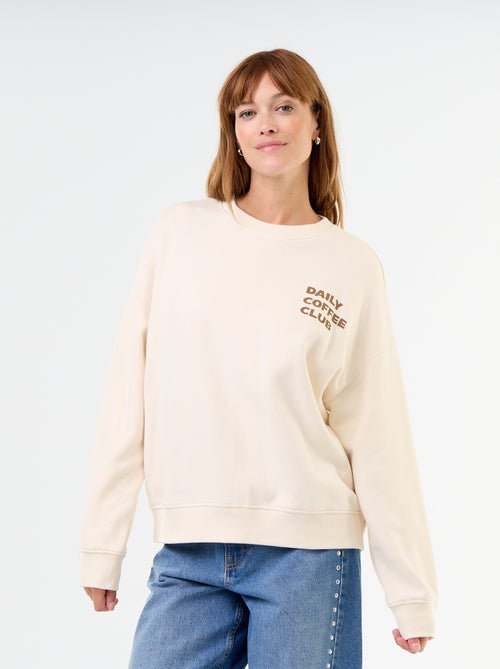 Felpa oversize stampata - Kiabi