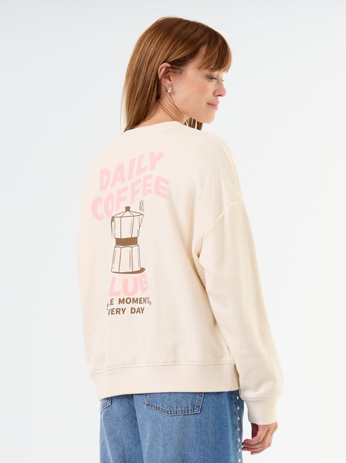 Felpa oversize stampata - Kiabi
