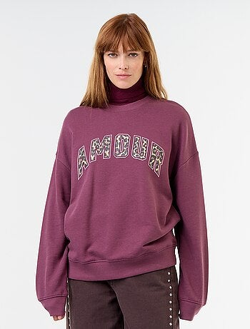 Felpa oversize stampata