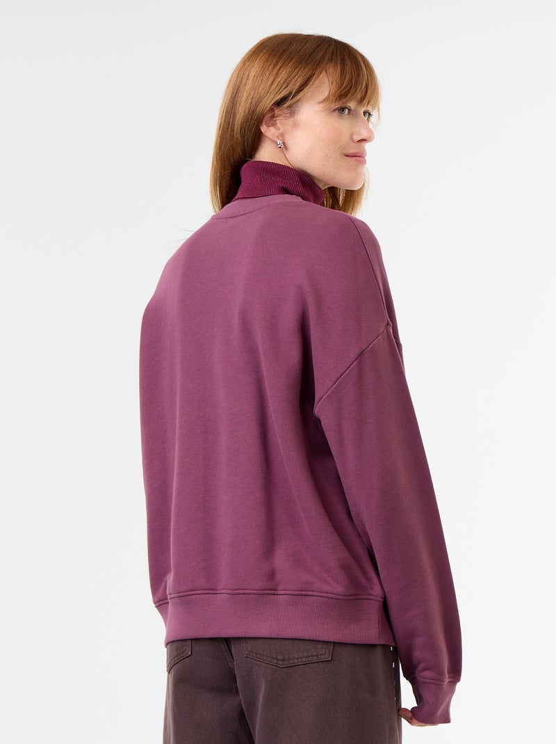 Felpa oversize stampata Rosa - Kiabi