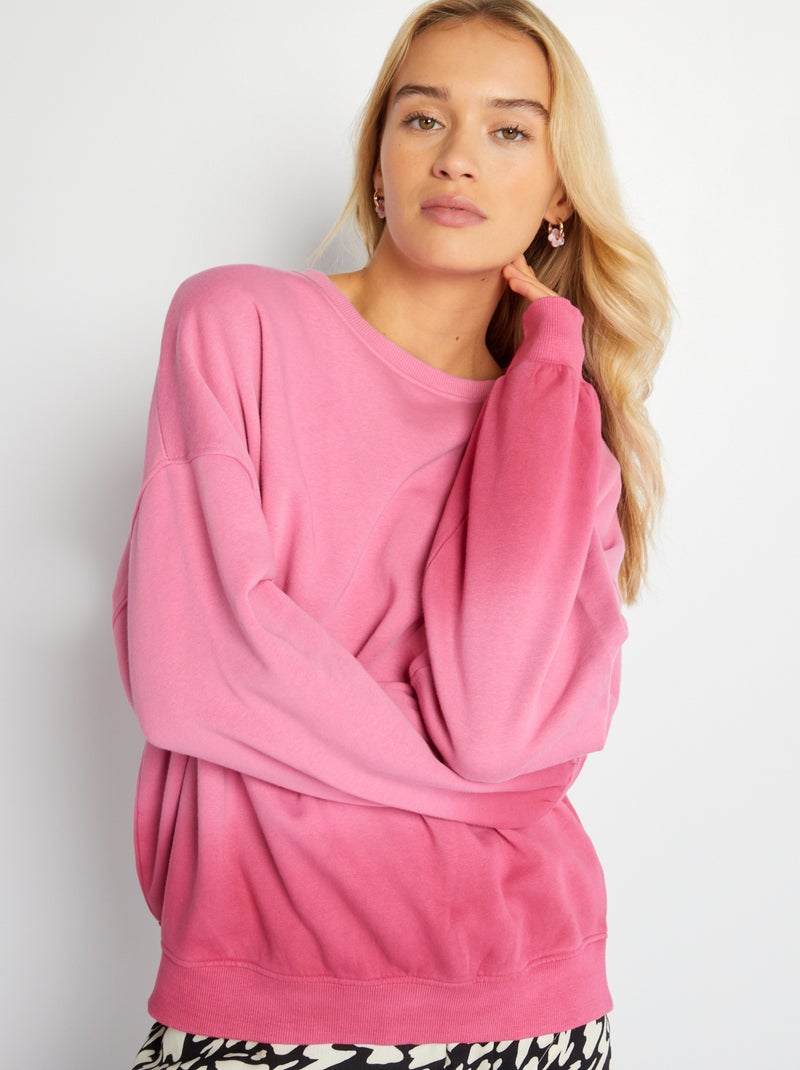 Felpa oversize tie and dye ROSA - Kiabi