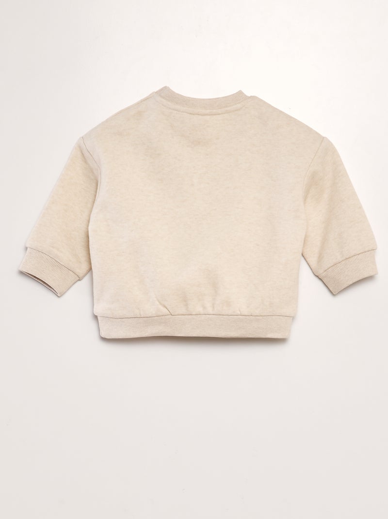 Felpa oversize tinta unita BEIGE - Kiabi