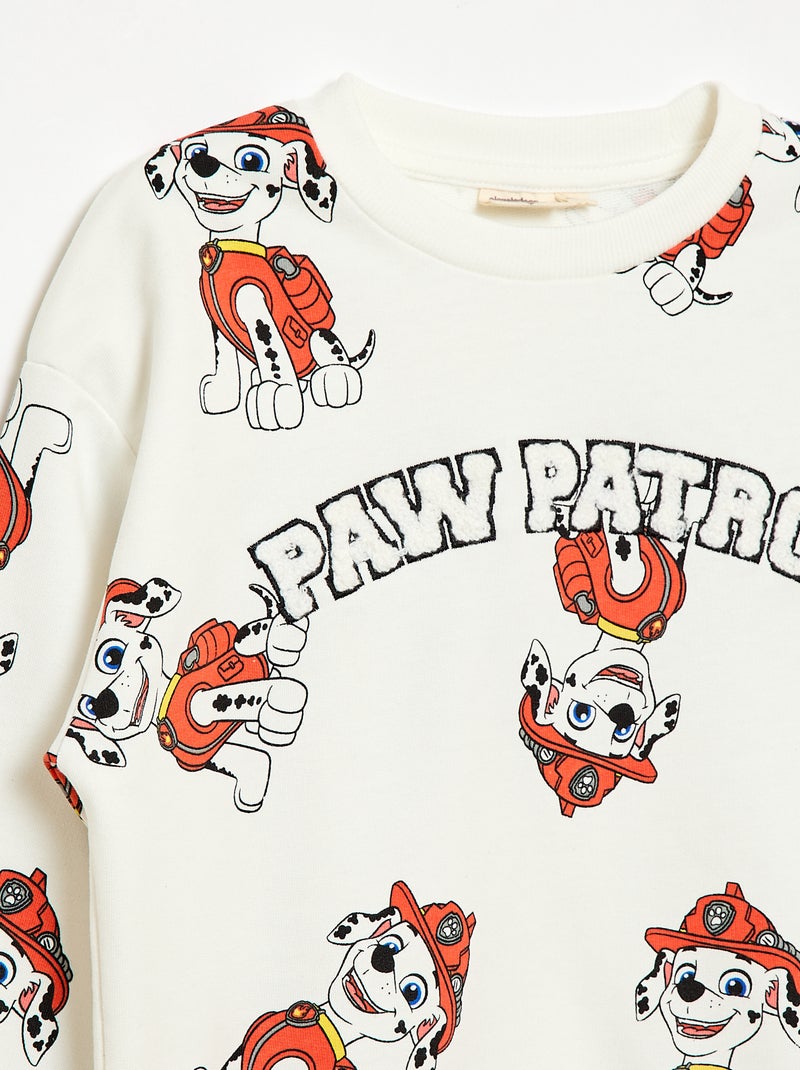 Felpa 'Paw Patrol' in French Terry Bianco - Kiabi