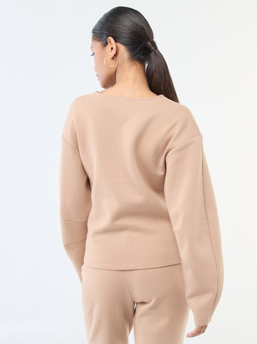 Felpa peplo a girocollo - Kiabi