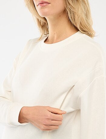 Felpa da allattamento in felpa garzata