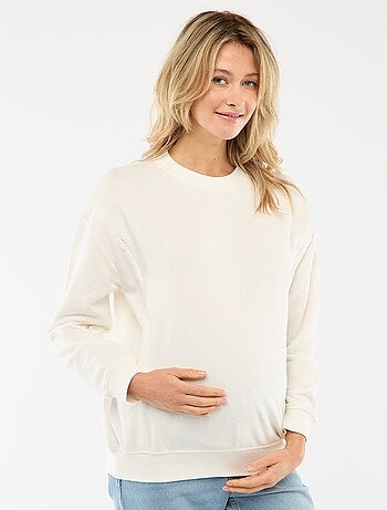 Felpa da allattamento in felpa garzata