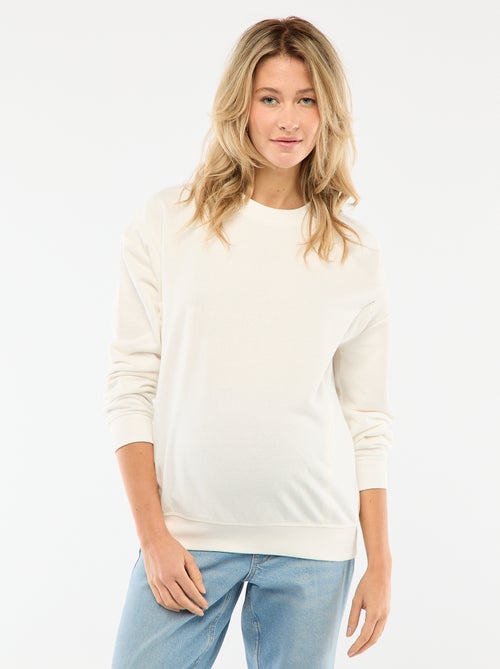 Felpa per allattamento in felpa garzata - Kiabi