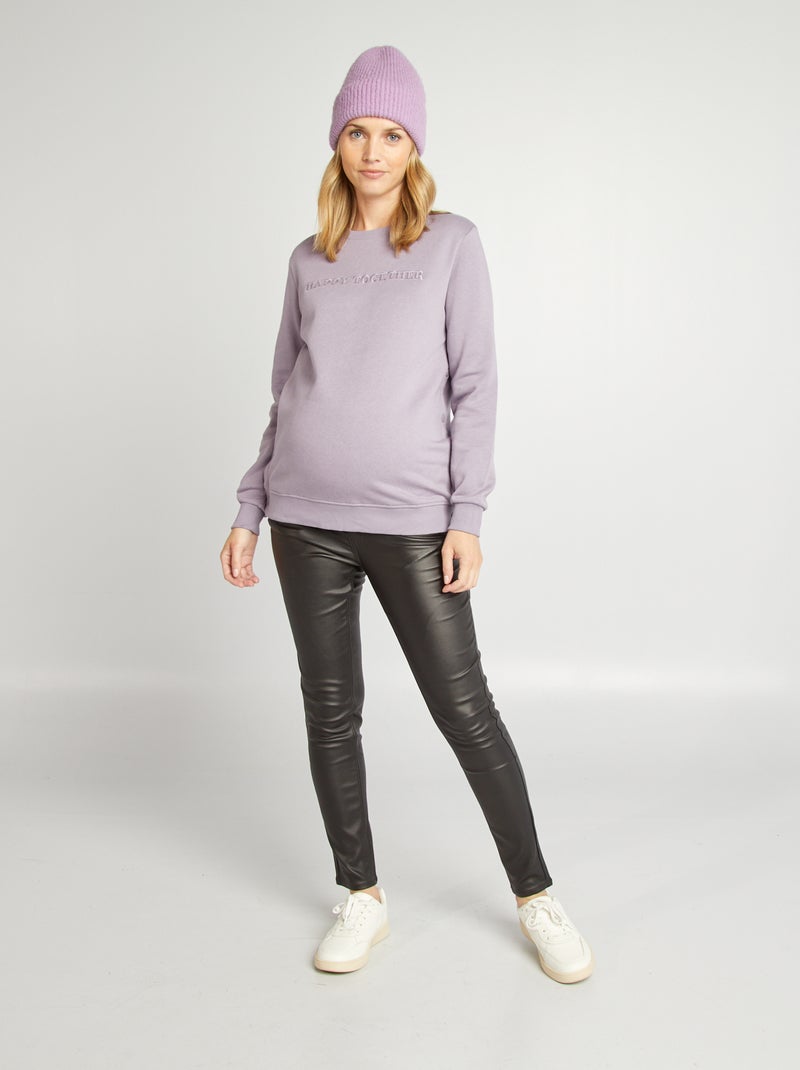 Felpa per l'allattamento con bottoni a pressione VIOLA - Kiabi