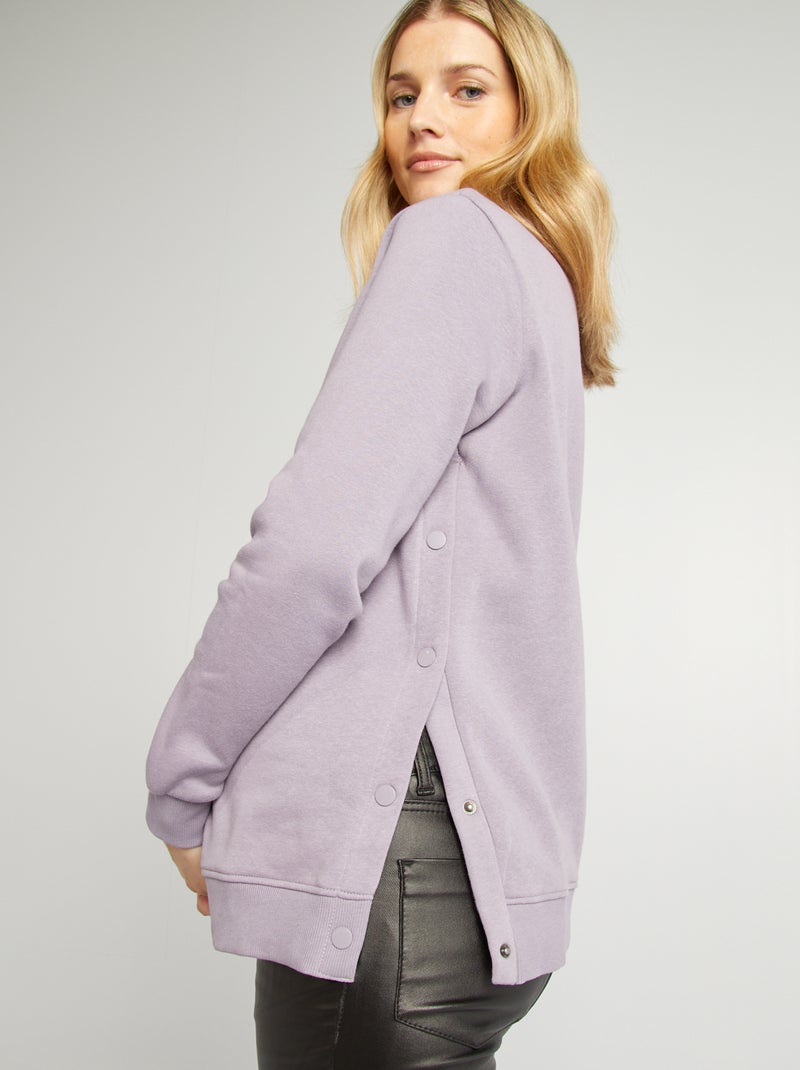 Felpa per l'allattamento con bottoni a pressione VIOLA - Kiabi