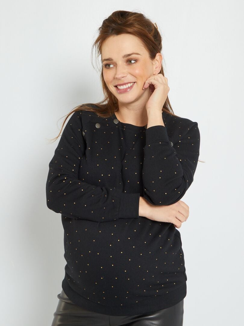 Felpa Per Allattamento Premaman FRAUIT - Collo A Cappuccio, Comoda E Pratica Per Gravidanza E Allattamento