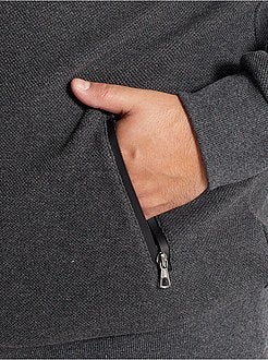 Felpa piqué con zip - Kiabi