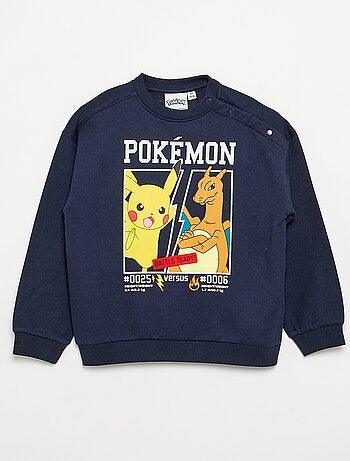 Felpa "Pokémon" "Pikachu" & "Dracofeu" a girocollo