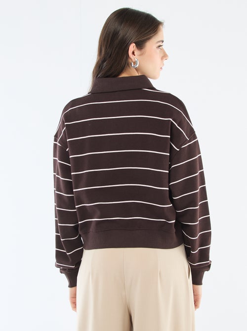 Felpa polo a righe - Kiabi