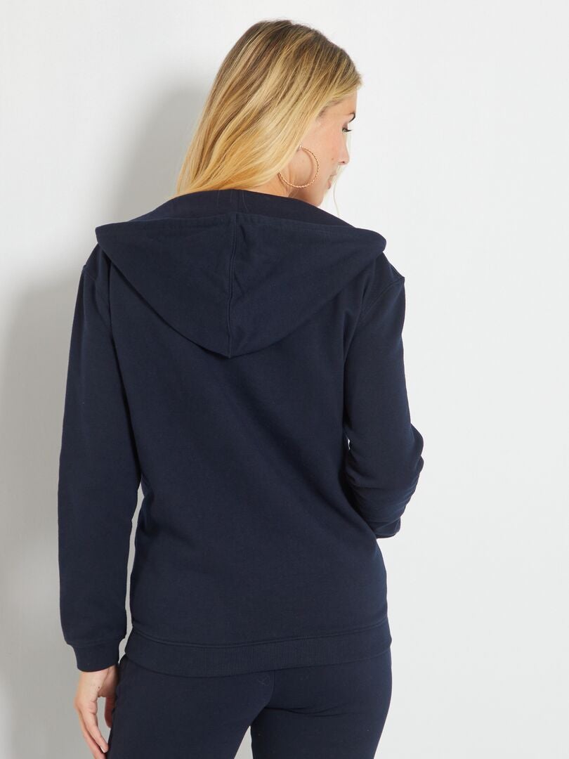 Felpa Premaman Con Cappuccio Blu Kiabi 18 00