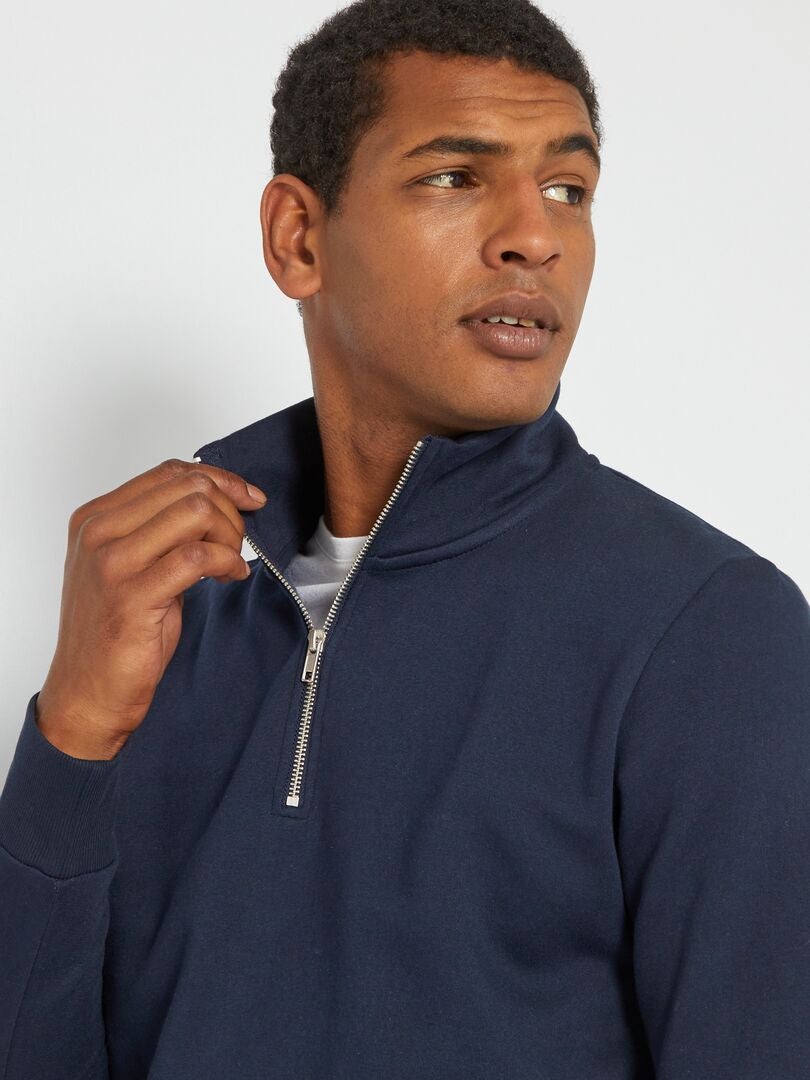 Felpa Donna Cipo & Baxx Con Collo Alto E Coulisse – Blu, Taglia L, Con Tasche Laterali E Ricamo