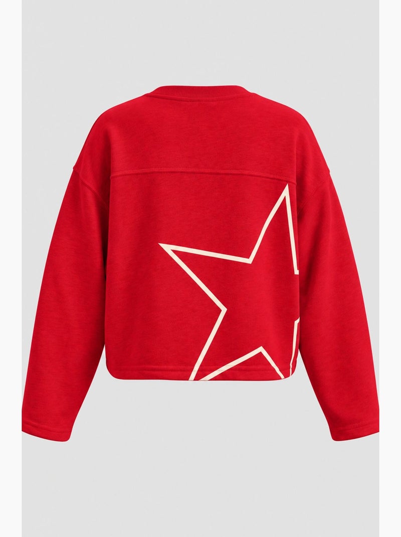 Felpa regular mixray Rosso - Kiabi