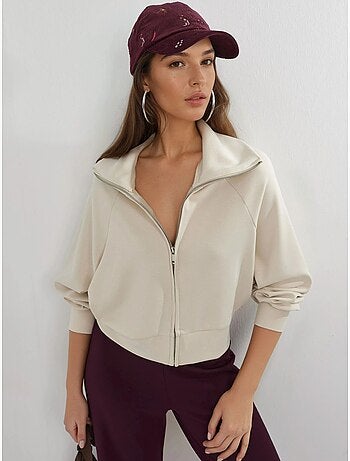 Felpa relaxed fit con zip busem