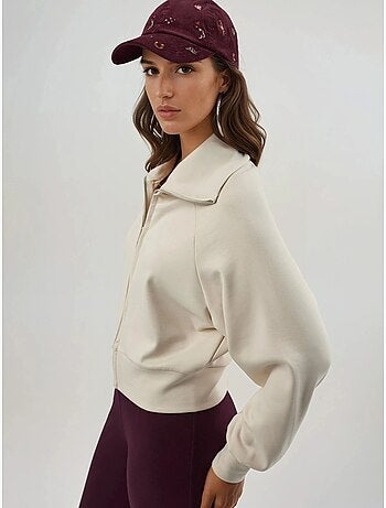 Felpa relaxed fit con zip busem