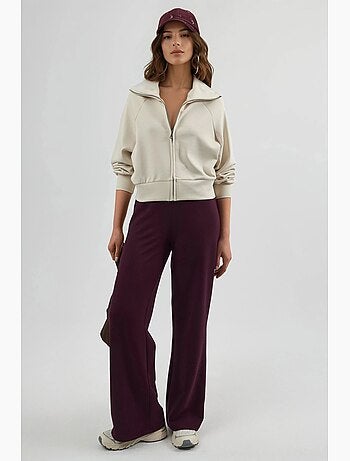 Felpa relaxed fit con zip busem