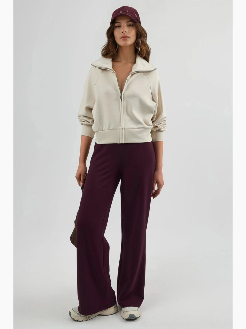 Felpa relaxed fit con zip busem Sabbia - Kiabi