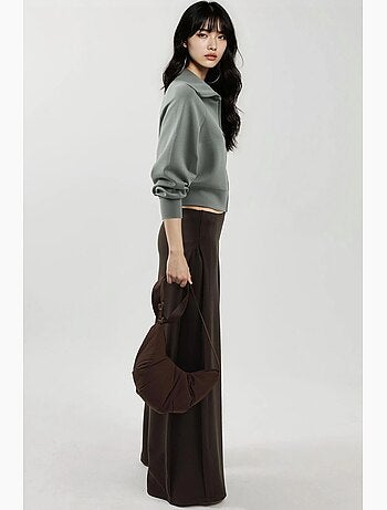 Felpa relaxed fit con zip busem