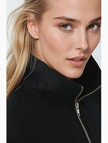 Felpa relaxed fit con zip e maniche lunghe hiccup