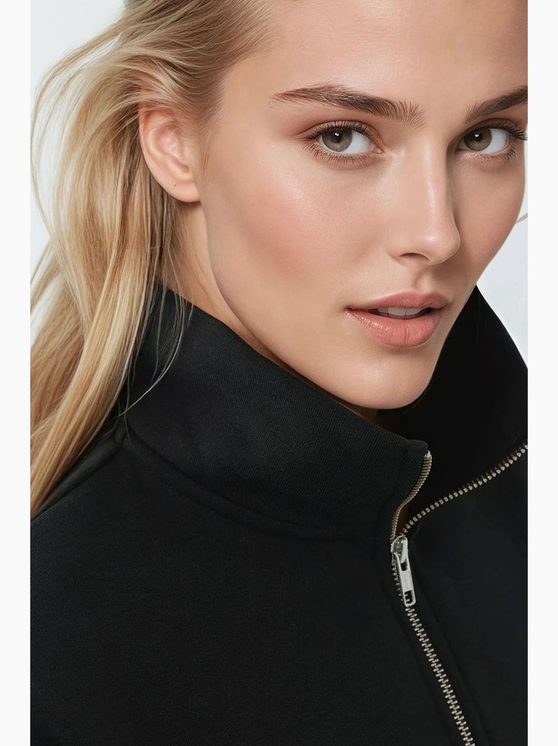 Felpa relaxed fit con zip e maniche lunghe hiccup Nero - Kiabi