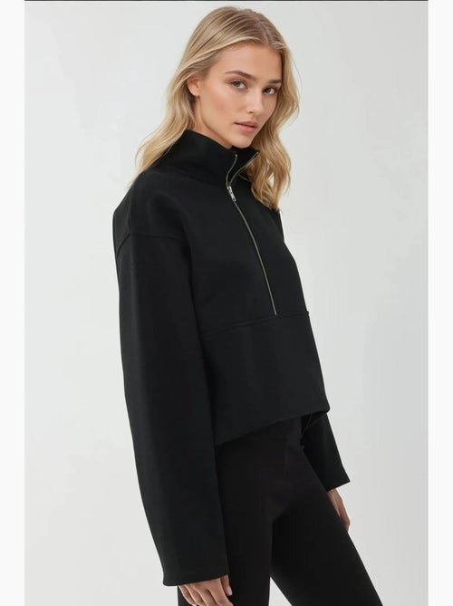 Felpa relaxed fit con zip e maniche lunghe hiccup - Kiabi Felpa relaxed fit con zip e maniche lunghe hiccup - Kiabi